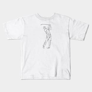 GOLF LINE ART Kids T-Shirt